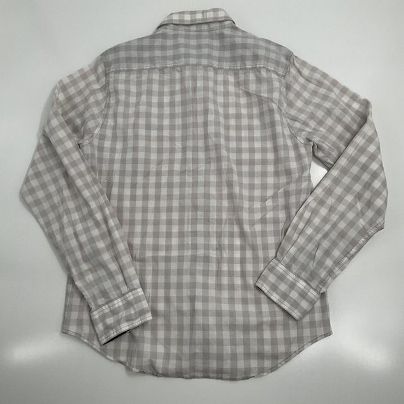 Hlaska Men’s Button Up  Cotton LS Shirt Checks Medium M Made in USA Cali Rare - Picture 7 of 8
